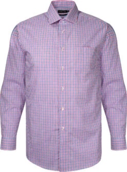 Basic Double Two Multi Colour Check Shirt - Blue