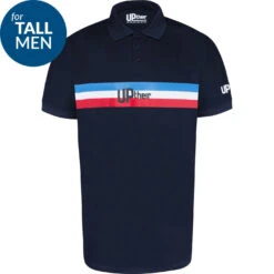 Uptheir Fully TALL Logo Stripe Polo Shirt - Navy -Famous Menswear Store tumbnail a7c962c4 bec4 409f a1b8 76e87c8ecacd