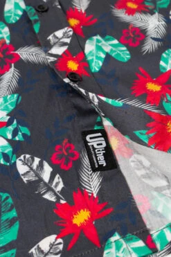 Uptheir Ely Tropical Floral Print SS Shirt - Charcoal -Famous Menswear Store tumbnail a7dd1543 bd76 4f25 b841 ee95a49b5f87