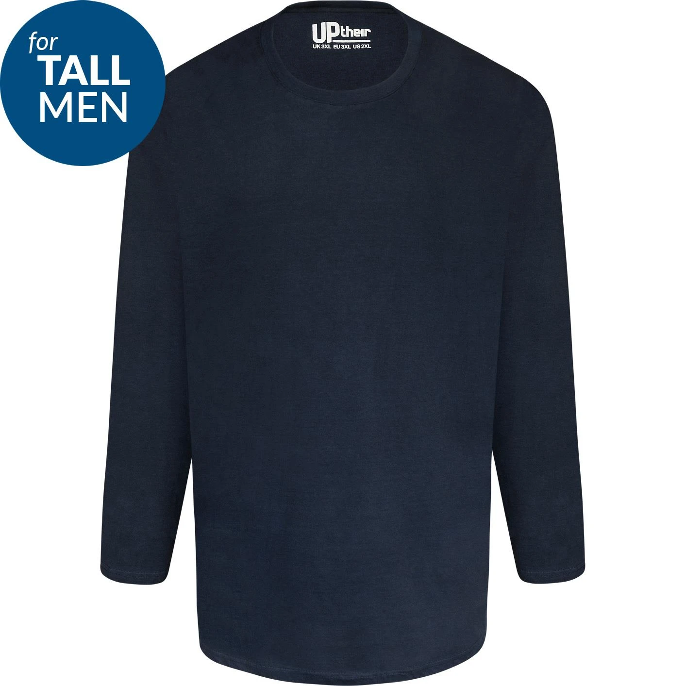 Uptheir Fig Tall Long Sleeve T-Shirt - Navy 4 Uptheir Fig Tall Long Sleeve T-Shirt - Navy - Image 2