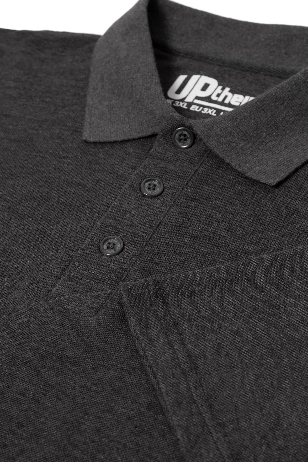Uptheir Hamburg TALL Classic Polo Shirt - Charcoal 5 Uptheir Hamburg TALL Classic Polo Shirt - Charcoal - Image 3