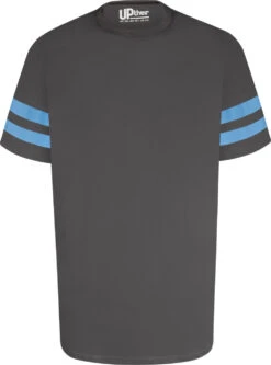 Uptheir Rey Arm Stripe Short Sleeve Pyjama Set - Grey