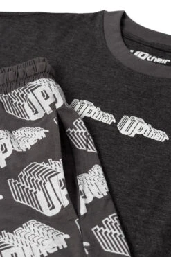 Uptheir Leia Logo Print Crew Neck SS Pyjama Set - Grey -Famous Menswear Store tumbnail acc1f38d fefb 4d31 a44e 6c2f3770c51f