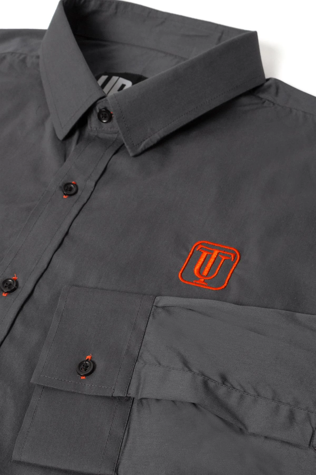 Uptheir Arnside Formal Long Sleeve Shirt - Grey 5 Uptheir Arnside Formal Long Sleeve Shirt - Grey - Image 3