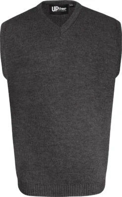 Uptheir Lingo V-Neck Sleeveless Jumper - Charcoal -Famous Menswear Store tumbnail ae6f32df 6052 408a aa88 aa17d409d53e