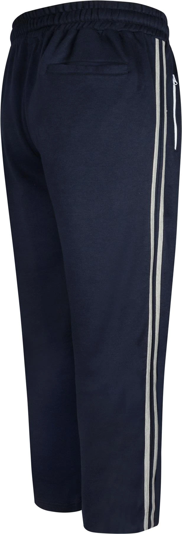 Kam Open Hem Striped Joggers - Navy 4 Kam Open Hem Striped Joggers - Navy - Image 2