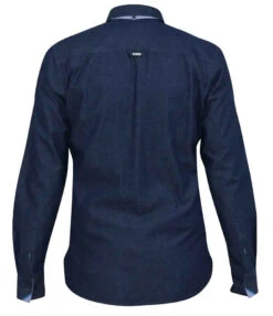 Duke D555 Jacob Long Sleeve Denim Shirt - Navy -Famous Menswear Store tumbnail afc8a882 4566 4acf b27b a97db8da9a87