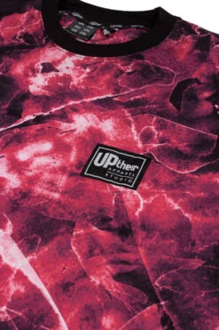 Uptheir Baron All Over Marble Print T-Shirt - Red -Famous Menswear Store tumbnail afdee804 7c15 46b3 9e90 5a49b52a3843