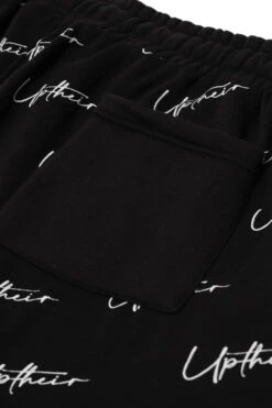 Uptheir Laugh Script Logo Joggers - Black -Famous Menswear Store tumbnail b254583a 7d17 43c9 ae7f cffc3678493c