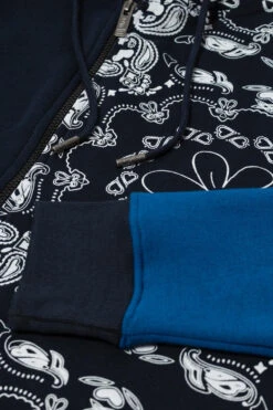 Uptheir Crystal Cut & Sew Printed Zip Hoody - Blue -Famous Menswear Store tumbnail b322bdbb 1a19 4f48 aa5c 3139db5d347c