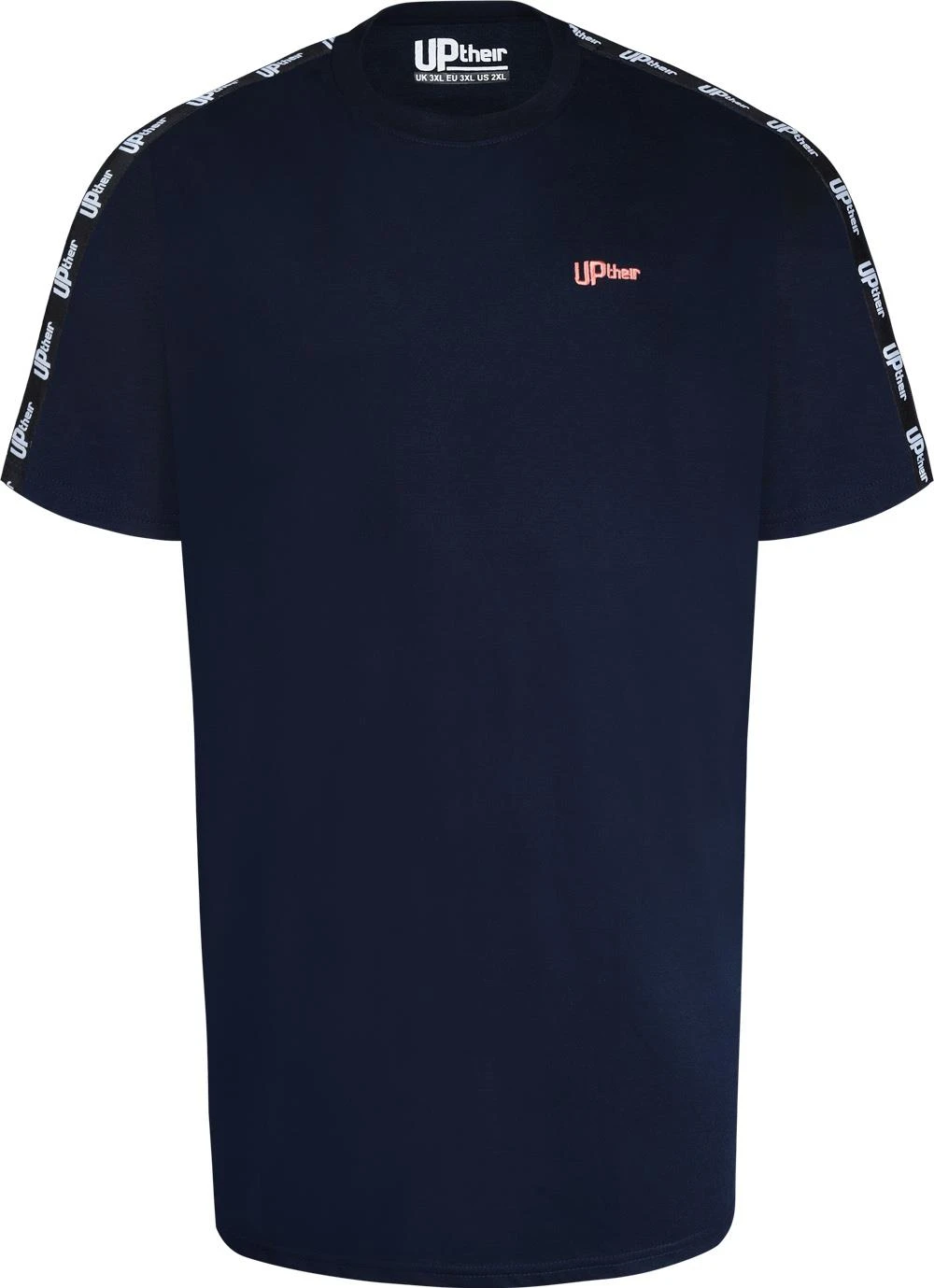 Uptheir Tri TALL Shoulder Tape Crew Neck T-Shirt - Navy 3 Uptheir Tri TALL Shoulder Tape Crew Neck T-Shirt - Navy