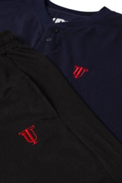 Uptheir Chopper Cotton Marl Effect Pyjama Set - Black Navy -Famous Menswear Store tumbnail b5ab00d8 60b8 4a74 9ab6 c3ec02f18a52