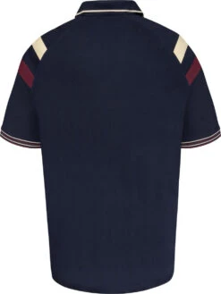 Featured Products 5 Kam Zip Up Raglan Panel Short Sleeve Polo Shirt - Navy