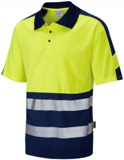 Leo Watersmeet Coolviz Polo Shirt - Yellow Navy -Famous Menswear Store tumbnail b6464fc6 f991 49f4 a16b 0c878ab57f2b 1