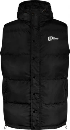 Uptheir Koi Full Zip Hooded Puffer Gilet - Black -Famous Menswear Store tumbnail b73d7724 843a 44a6 b310 bec902bd5e30 1