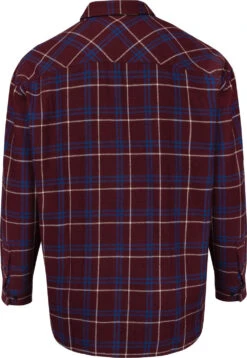 Uptheir Whisper Check Print Long Sleeve Shirt - Maroon