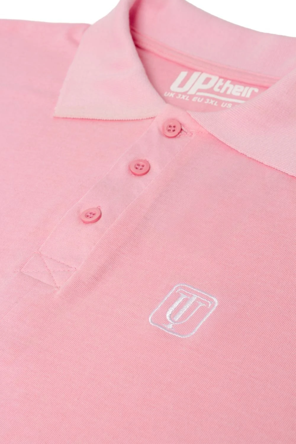 Uptheir Marco TALL Essential Polo Shirt - Pink 6 Uptheir Marco TALL Essential Polo Shirt - Pink - Image 4
