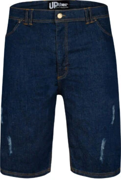 Uptheir Vigo TALL Distressed Denim Shorts - Dark Blue Wash -Famous Menswear Store tumbnail ba932edc c122 49c2 8e39 cfd35f133ac6