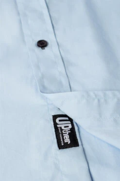 Uptheir Leeton Dog Tooth Trim Short Sleeve Shirt - Blue -Famous Menswear Store tumbnail bb81f080 3dda 402b 921f 384b58b4c453