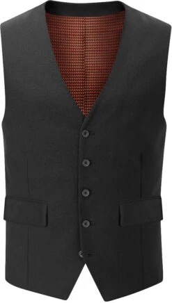 Uptheir Harris Single Breasted Formal Waistcoat - Black