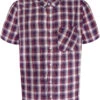 Uptheir Palma Short Sleeve Checked Shirt - Purple