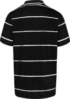 Uptheir Cain TALL Distressed Striped Polo Shirt - Black -Famous Menswear Store tumbnail be87c543 09a7 49d0 8658 ac6a73f62380