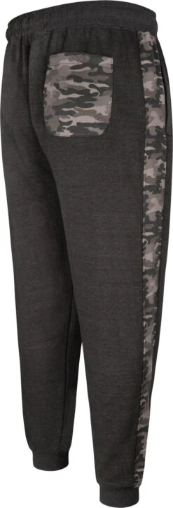 Kam Cuffed Hem Camo Panel Jogger - Charcoal