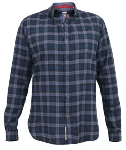Duke D555 Luton Long Sleeve Flannel Check Shirt - Navy -Famous Menswear Store tumbnail c0d51686 75c8 4a39 8fb6 a901bbd98868