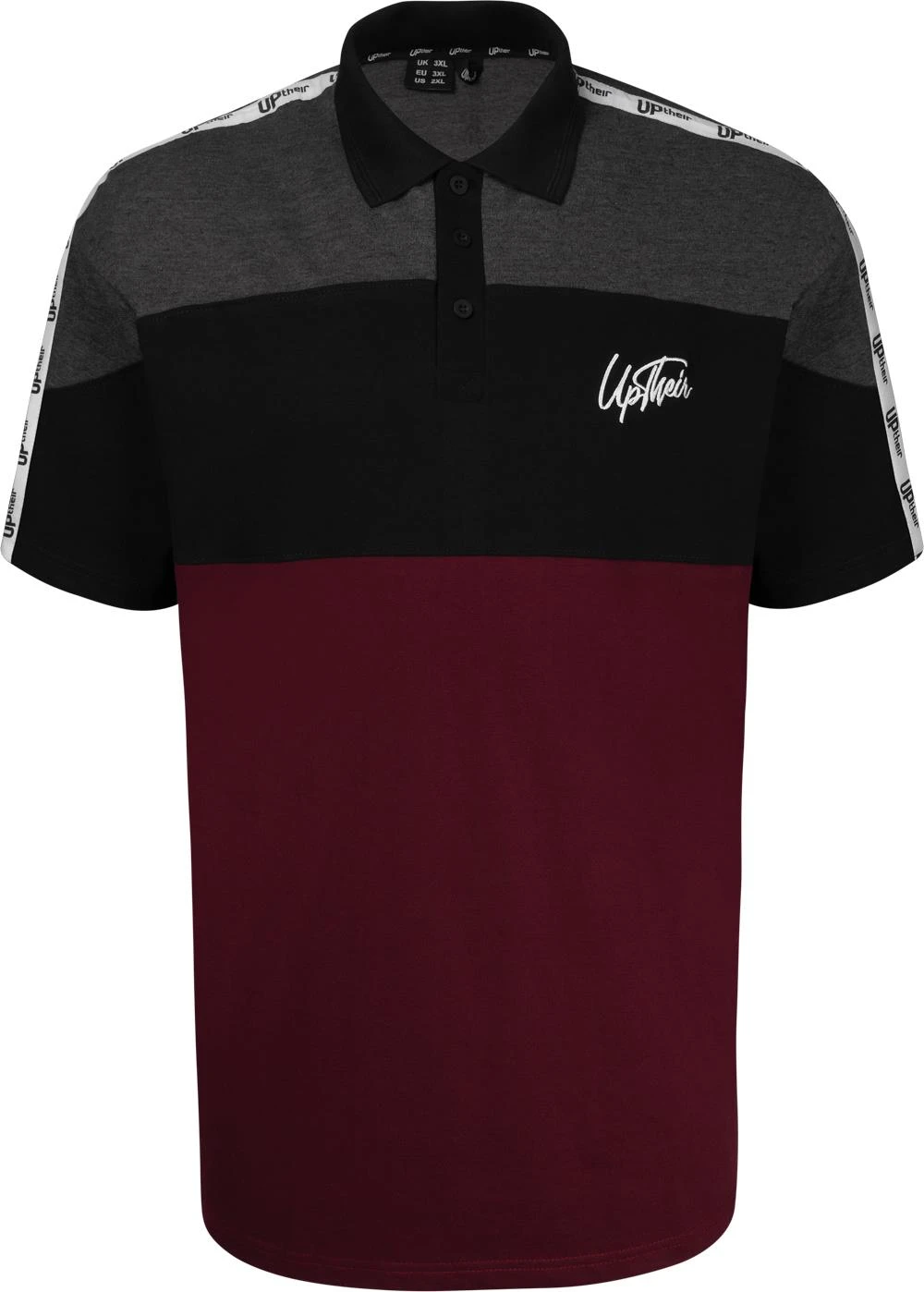 Uptheir Rumour Has It Polo With Branded Taping - Burgundy 3 Uptheir Rumour Has It Polo With Branded Taping - Burgundy