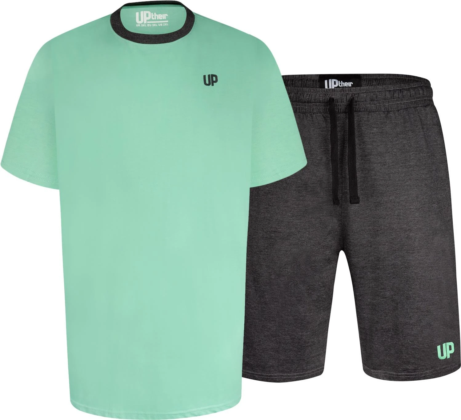 Uptheir Skywalker Short Sleeve Crew Neck Pyjama Set - Green 4 Uptheir Skywalker Short Sleeve Crew Neck Pyjama Set - Green - Image 2