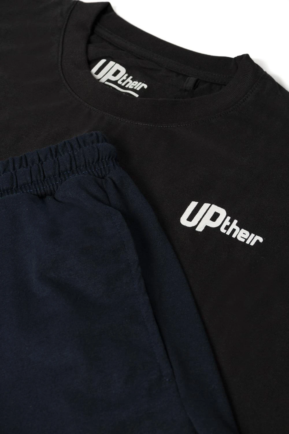 Uptheir Tour Short Sleeve Pyjama Set - Black Navy 6 Uptheir Tour Short Sleeve Pyjama Set - Black Navy - Image 4