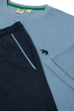 Duke D555 Stanmore Tall T-Shirt And Shorts Loungewear Set - Blue 9 Duke D555 Stanmore Tall T-Shirt And Shorts Loungewear Set - Blue -Famous Menswear Store tumbnail c6c14306 89f4 4c39 bca7 605abfffd579