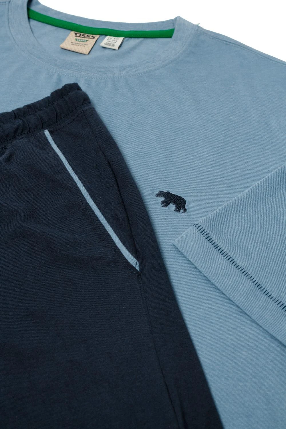 Duke D555 Stanmore Tall T-Shirt And Shorts Loungewear Set - Blue 6 Duke D555 Stanmore Tall T-Shirt And Shorts Loungewear Set - Blue - Image 4