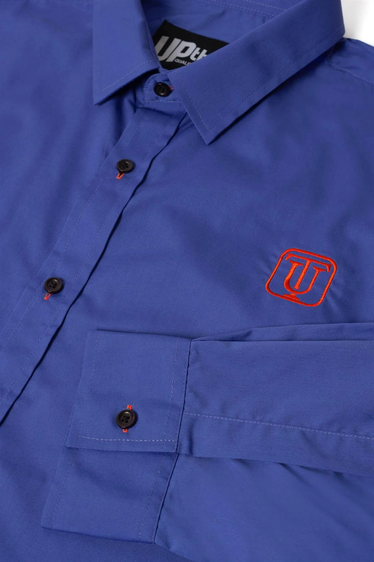 Uptheir Arnside Formal Long Sleeve Shirt - Navy 5 Uptheir Arnside Formal Long Sleeve Shirt - Navy - Image 3