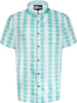 Uptheir Tarpourley SS Pocket Checked Shirt - Green