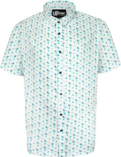 Uptheir Buxton Surfer Dude SS Print Shirt - White