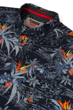 Duke D555 Severn Tall Hawaiian Print Shirt In Charcoal -Famous Menswear Store tumbnail c924db47 4ebf 4290 9a2e 696458509f77