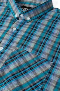 Uptheir Siena Short Sleeve Checked Shirt - Blue -Famous Menswear Store tumbnail ca816898 f4de 4499 bfa2 c4e9e0660bea