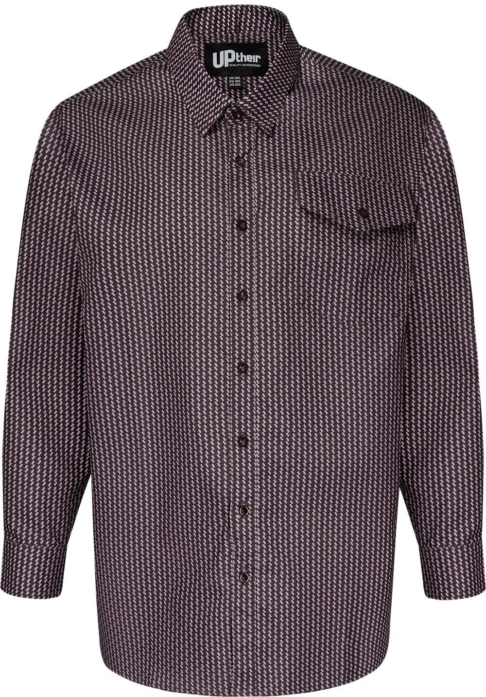 Uptheir Kura All Over Dobby Print Shirt - Granite Grey 4 Uptheir Kura All Over Dobby Print Shirt - Granite Grey - Image 2