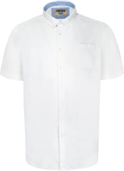 Duke D555 James Basic Oxford Short Sleeve Shirt - White -Famous Menswear Store tumbnail cd518e81 5be8 4a48 93dd 511ebbc4c124