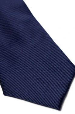 Uptheir Classic Diagonal Line Pattern Extra Long Tie - Navy