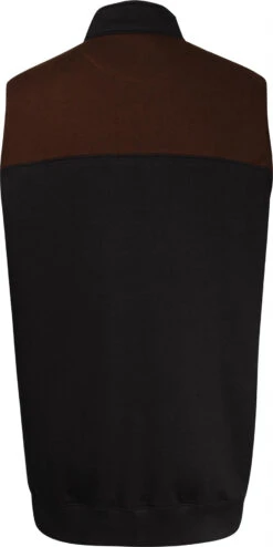 Uptheir The Roller Zip Through Gilet - Black Brown