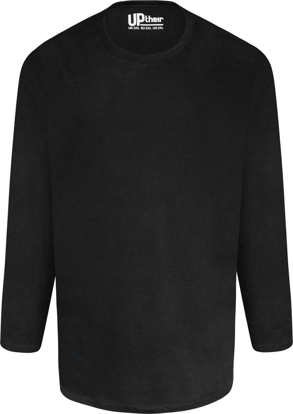 Uptheir Fig Mens Long Sleeve T-Shirt - Black 4 Uptheir Fig Mens Long Sleeve T-Shirt - Black - Image 2