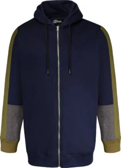 Uptheir Harlem Colour Block Zip Through Hoodie - Navy Grey -Famous Menswear Store tumbnail cfd819bc 0a0f 40f2 a388 b5bed290f27e