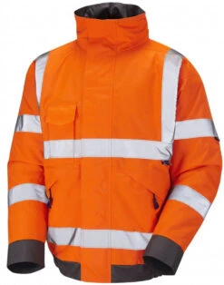 Leo Chivenor Long Sleeved Bomber Jacket - Orange -Famous Menswear Store tumbnail d0ec023d 6365 4645 8ce7 49fa40880099 1