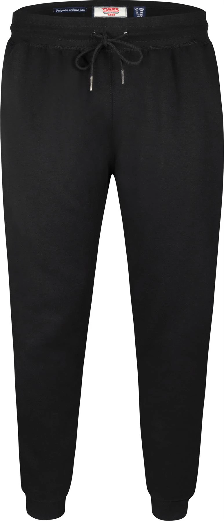 Duke D555 Brandon Cuffed Jogger With Side Pockets - Black 3 Duke D555 Brandon Cuffed Jogger With Side Pockets - Black