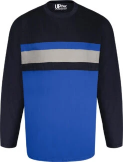 Uptheir Yarrow Long Sleeve Cut & Sew Panel T-shirt - Blue Navy -Famous Menswear Store tumbnail db655367 7331 45cc 8d3c b8557d2cb315