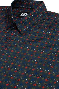 Uptheir Blitzen All Over Reindeer Print Shirt - Dark Sapphire -Famous Menswear Store tumbnail db9be3c8 b5a5 435b a8d5 69c9111e9c23 1