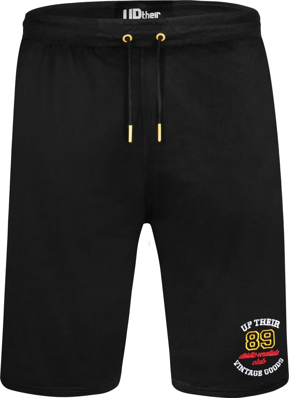 Uptheir Barnes TALL 89 Logo Embroidery Shorts - Black 3 Uptheir Barnes TALL 89 Logo Embroidery Shorts - Black