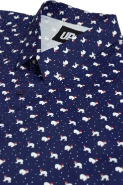 Uptheir Ruzz All Over Polar Bear Print Shirt - Navy -Famous Menswear Store tumbnail dc28ea55 dd80 45ac 876e 470104b79b5d
